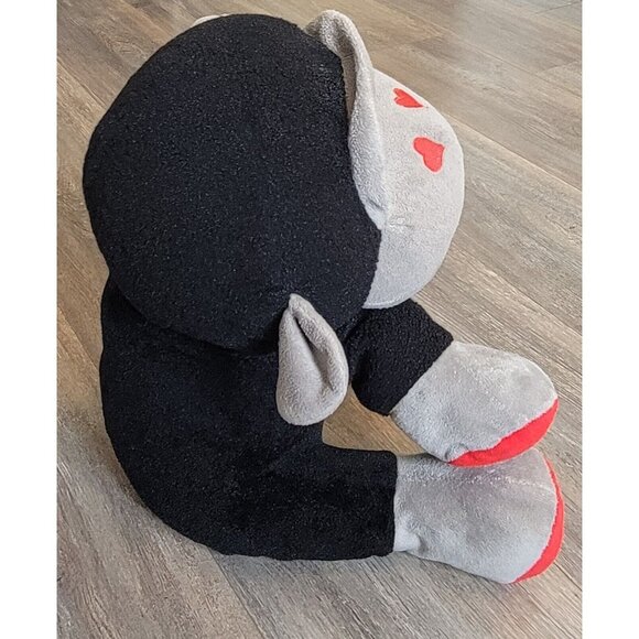 2014 Animal Adventure Black Valentine Gorilla Monkey Plush Stuffed Animal 14" - Picture 6 of 13